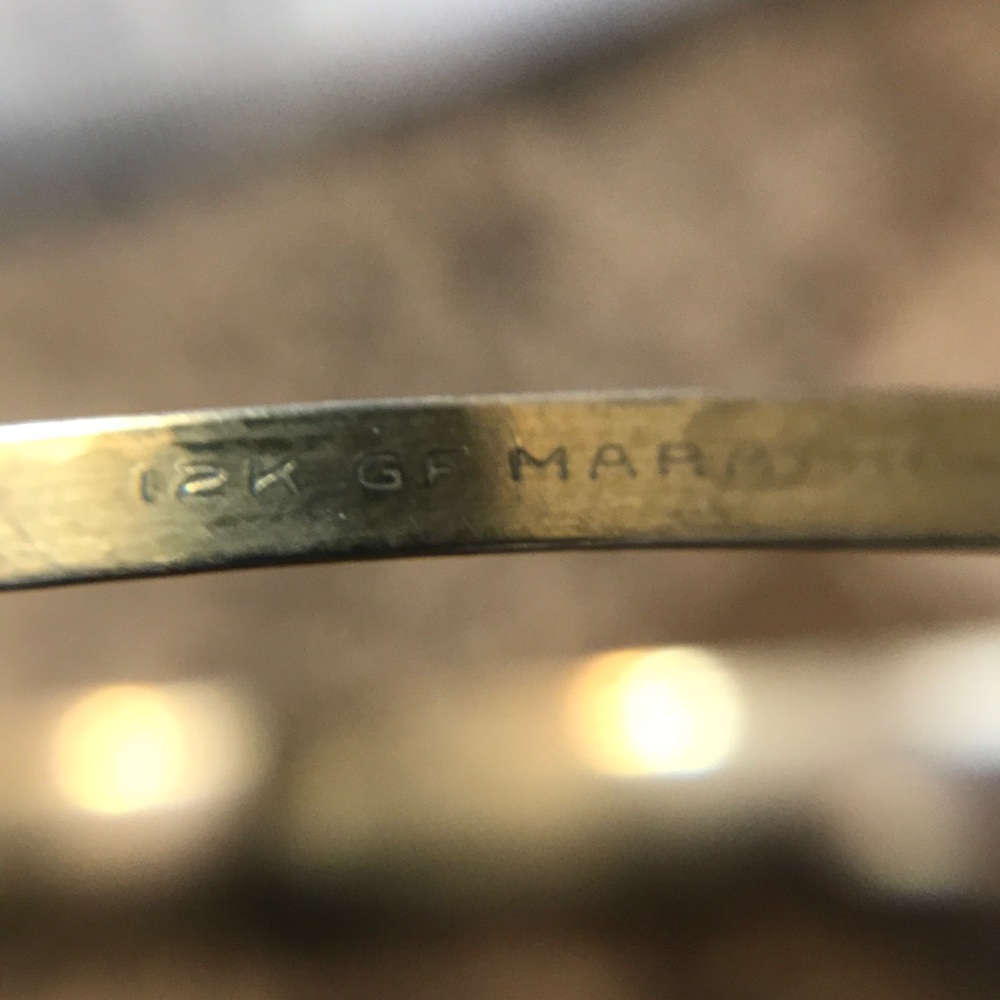 Antique gold plated bangle bracelet - Picture 7 of 8